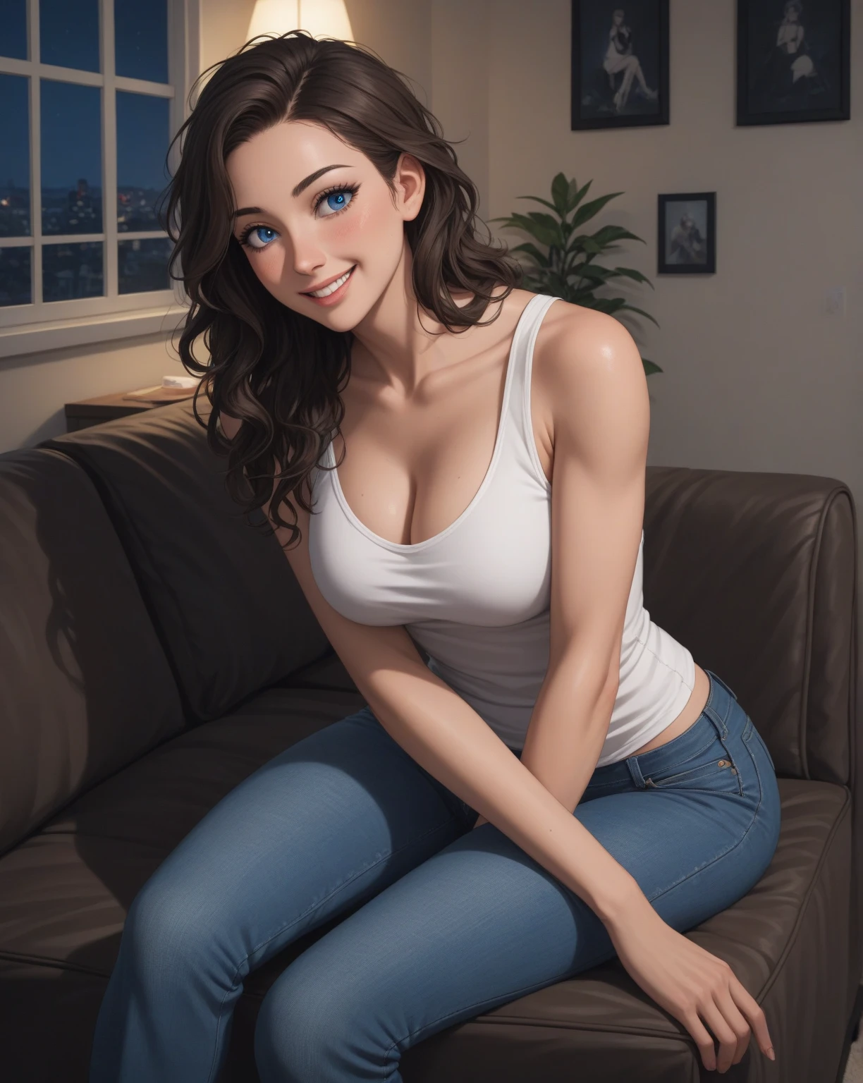 (masterpiece:1.8), (photo realistic:1.2), (highest quality), (fine skin:1.3), (intricate details), ray tracing,Woman in shortcuts, 38 years old, fine skin texture, (blush:1)，devil，revealing clothes，stuck out his tongue，The whole body is shown，((perfect face))，lots of body fluids，naked，open your legs，
（dark pubic hair:4），In mating，grab your chest tightly