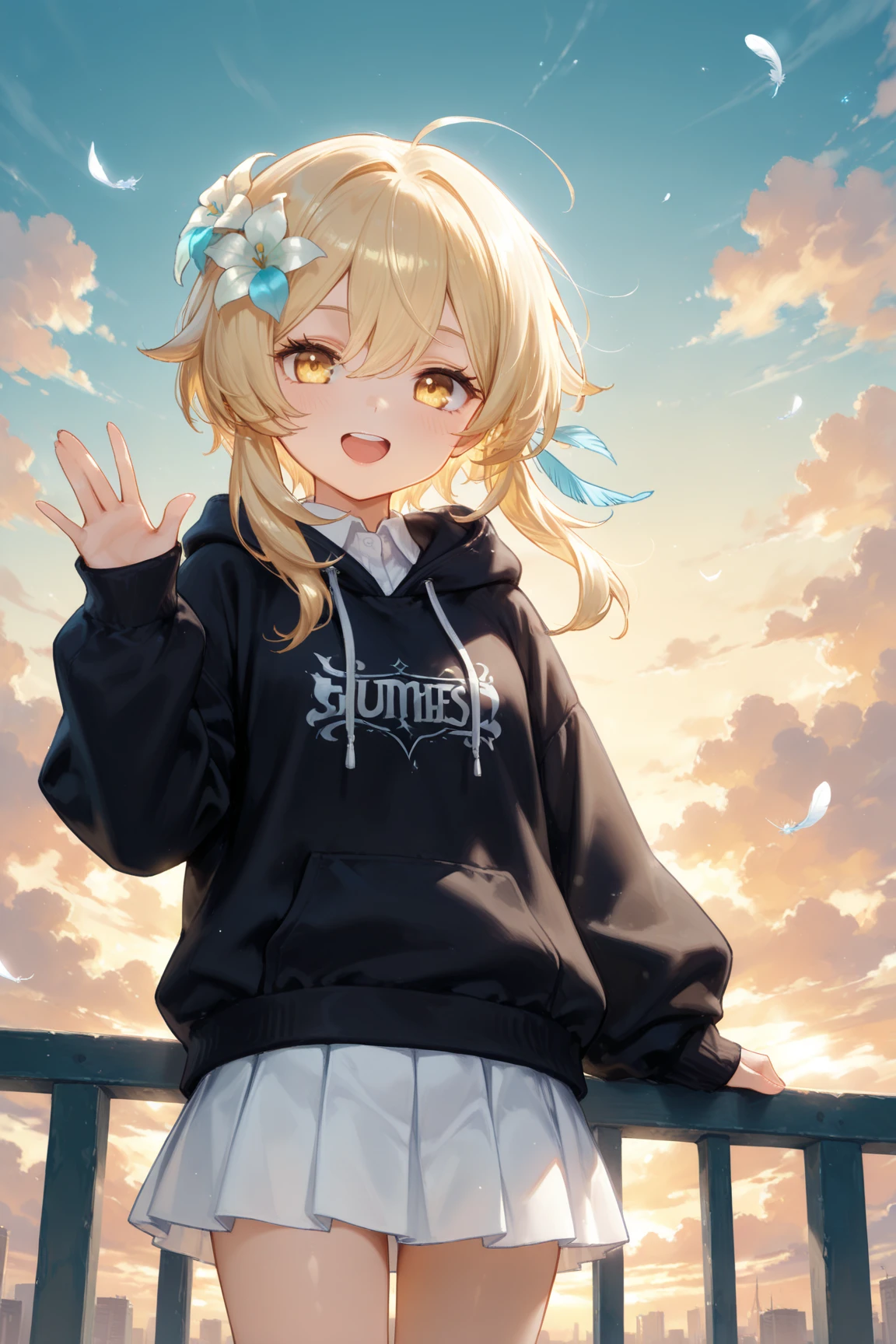 (Chibi Style), Cute little elf girl, (Over a large T-shirt), smile ,Micro Bikini