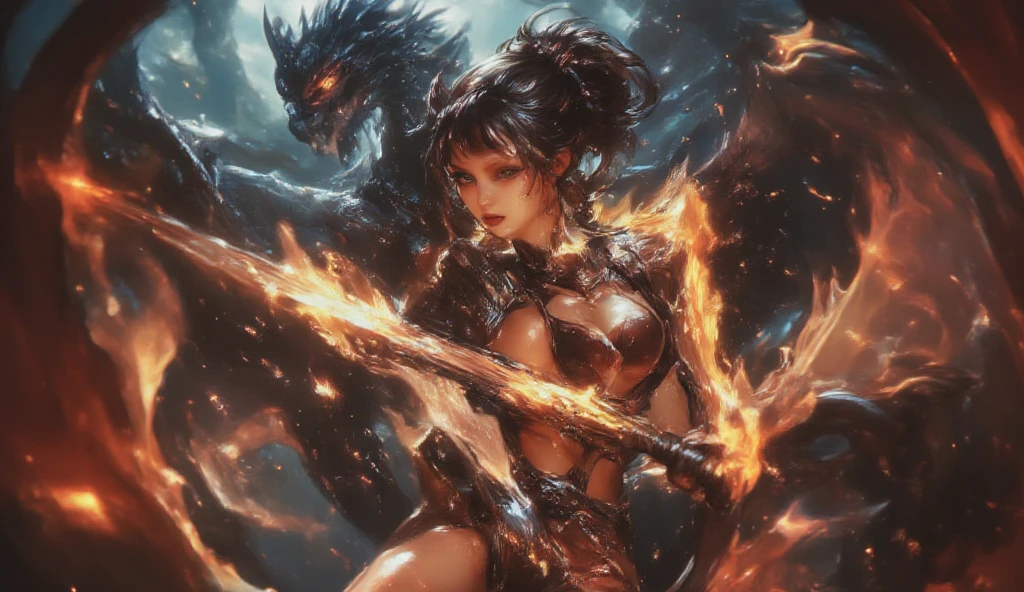 she possessed the majestic beauty of a dragon with the innocence and grace of a human. Her scales shimmered in a breathtaking array of colors, vibrant hues of azure, amethyst, and emerald that sparkled in the sunlight.
With each beat of her wings, the air around her shimmered and danced, carrying the essence of magic. And from her delicate lips, flames erupted in a brilliant display of power and enchantment. These flames were not a destructive force, but a manifestation of her fiery spirit, a testament to her inner strength.
With a playful twinkle in her eyes, the dragon girl soared through the skies, her wings cutting through the clouds. She would unleash bursts of flame, painting the sky with an ethereal display of brilliance and warmth. The flames danced and swirled, forming intricate patterns that mesmerized all who witnessed them.
In moments of danger, the dragon girl's fiery breath would transform into a formidable weapon. She would summon flames from the depths of her being and unleash them with precision and control. These flames would engulf her foes, scorching the earth beneath them and forcing even the most fearsome adversaries to retreat.
But despite her fiery nature, the dragon girl possessed a gentle heart. She would often use her flames to bring light and warmth to those in need, comforting the weary and bringing hope to the desolate. She would fly over villages, casting her flames upon the darkest corners and filling the hearts of the people with a renewed sense of courage and joy.
In this mystical realm, the dragon girl became a symbol of awe and wonder, a guardian of light and a beacon of hope. Her colorful scales and magnificent flames illuminated the world, reminding all who encountered her of the beauty and power that lie within. And so, the legend of the dragon girl with her fiery breath and vibrant scales spread throughout the land, forever etching her name in the annals of mythology,((naked)),((erect nipples)),