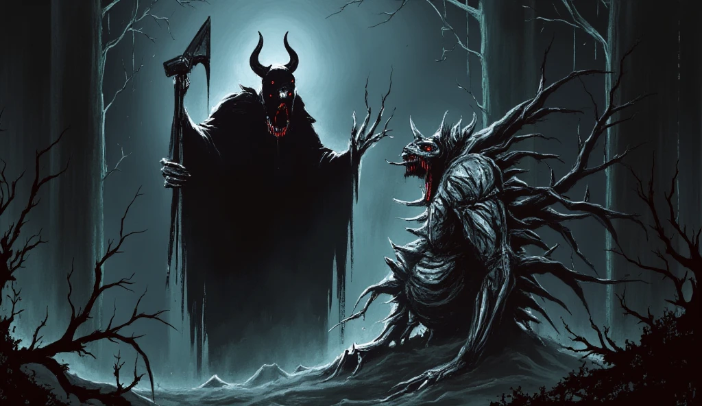 Cover of a UTOPÍA book, horror with monsters and darkness