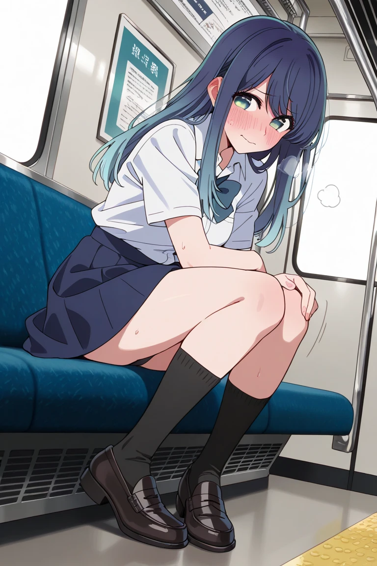 masterpiece, High resolution, perfect face, Korean beauty, 30 years old, beautiful face, in the crowded train, tight T-shirt, skinny pants, embarrassed look, look at the camera, (top quality eyes), detailed texture, Look at me, Married woman, cool women, ((high resolution eyes)), little curvy, sitting, hentai, Molester, レイプ