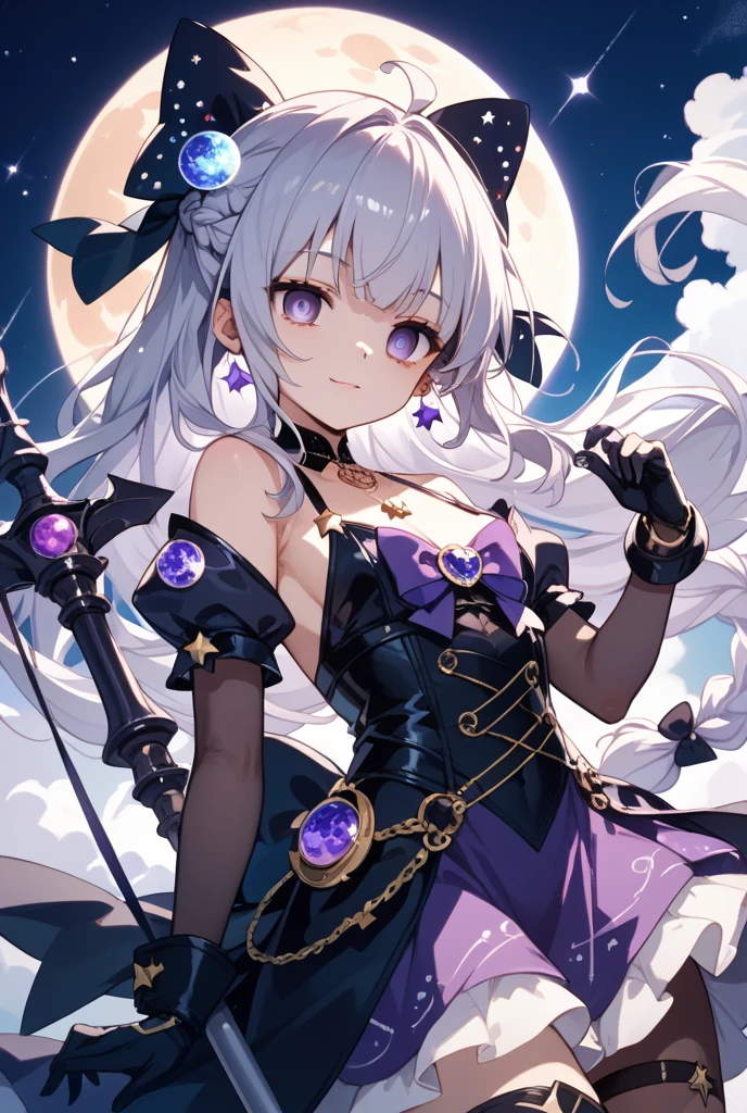 1girl, anime, cute girl, blank background, white background, fantasy, detailed fantasy dress with highlights, beautiful face, beautiful eyes, dark colors, black hair with multicolor streaks, red eye with different color pupil in eye, multicolor eye, medium breasts, slight cleavage, beautiful skin, cute, breast curtains, extremely delicate and beautiful, (beautiful detailed face:1.0), (detailed deep eyes), symmetrical breasts, deep eyes, shiny skin, portrait, slender waist, hips wider than shoulders, thighs, expressionless, young girl, luminous eyes, adorable,(Kpop idol),(aegyo sal:1),(Platinum blonde hair:1),((puffy eye)),Black panty,sexy posture,Superskirt, Ultra-high resolution,Black collar,slim figure, Abdominal y tattoo, womb tattoo,Tight-fitting leg ring,y tattoo on half-body,Bare skin, Armored hand,Hidden fingertips,Hand covered,Arm covered,Fist covered,{{beautiful detailed fingers}}, tufts of hair, moderate beautiful breast:1.0,(masterpiece:1.2), best quality, high-res, HDR, perfect face, intricate armor, delicate blue filigree, intricate filigree, red metalic parts, detailed part, dynamic pose, dynamic lights, cute face, neutral expression, shuimobysim, lotus, hanfu, maxi skirt, dress conservatively 1girl, solo, long blue hair, standing, One lady,14years,((White hair) ,(Shiny purple bodysuit with microskirt),((Fantasy, Moon Night)), gradient_eyes,