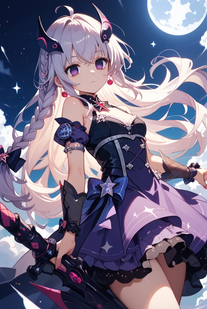 Fairy Knight Lancelot (Fate), 1 female, solo, long hair, breasts, looking at viewer, bangs, underwear, tail, white hair, mask, top-down bottom-up, flexible, body markings, armrest, Jack-o-challenge, hands on ground, butt facing viewer, facing backwards