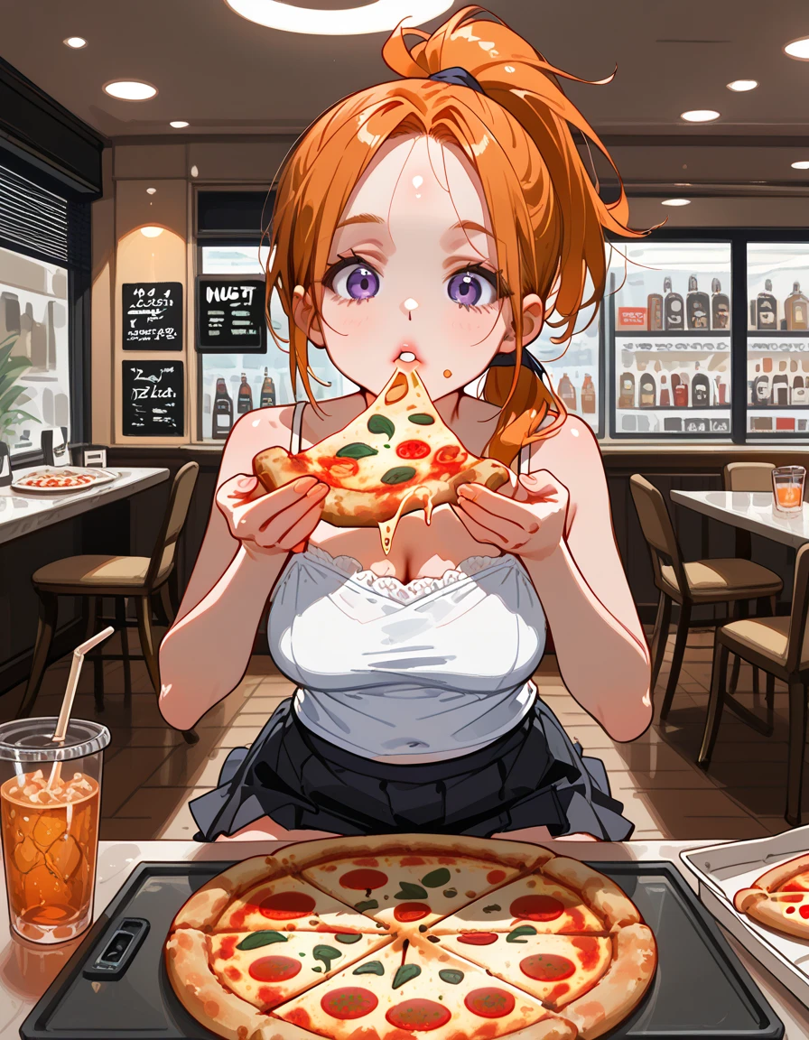 chica anime en bikini sosteniendo una pizza en un restaurante, comiendo pizza, chica anime seductora, pizza!, comiendo una pizza, pizza, comida animada, comiendo pizza, arte de anime digital detallado, presentando pizza, chica anime atractiva, en pixiv, extremely detailed artistic germ, estilo anime 4k, comiendo una pizza margherita, Fondo de pantalla animado 4k