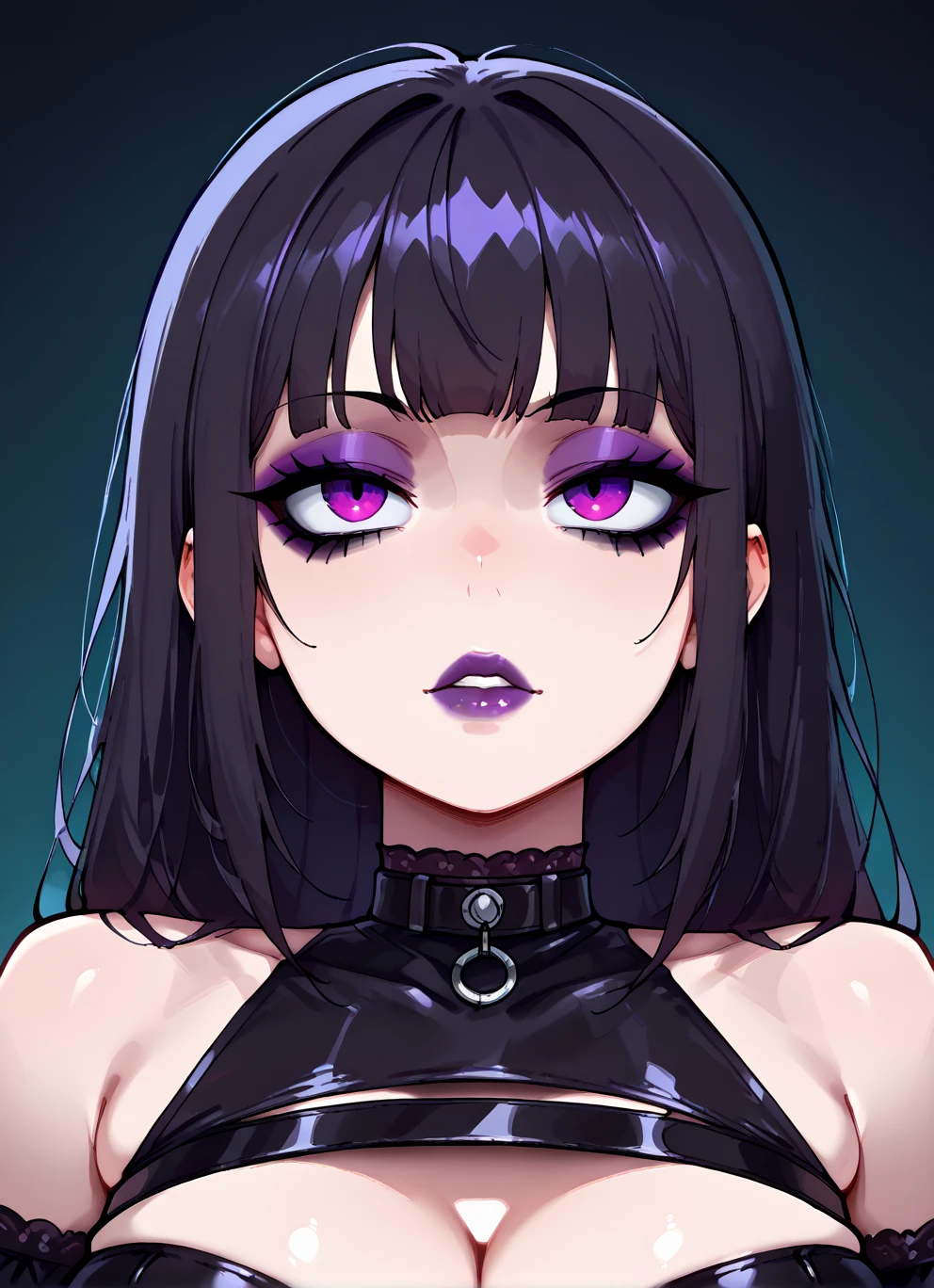 Vulgar girl, gothic otome anime girl, gothic - cyberpunk, cyberpunk horror style, gothic art style, detailed digital anime art, gothic art, devil anime girl, gothic girl face, anime style 4k, Dark art style, anime cyberpunk art, gothic aesthetics,  17 year old anime goth girl, gothic horror vibes、