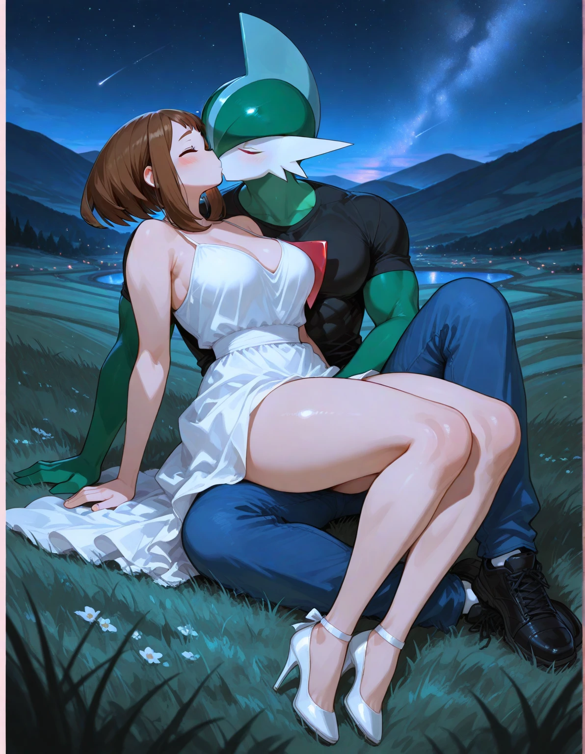 alien,a father (he had been brainwashing by his second son,crossdressing,Sex with his second son every day, wear sexy Wedding lingerie,bride of his second son,have one's first night,,swear live as the wife of his second son for life) ,an empty abandoned church,in front of the confessional table