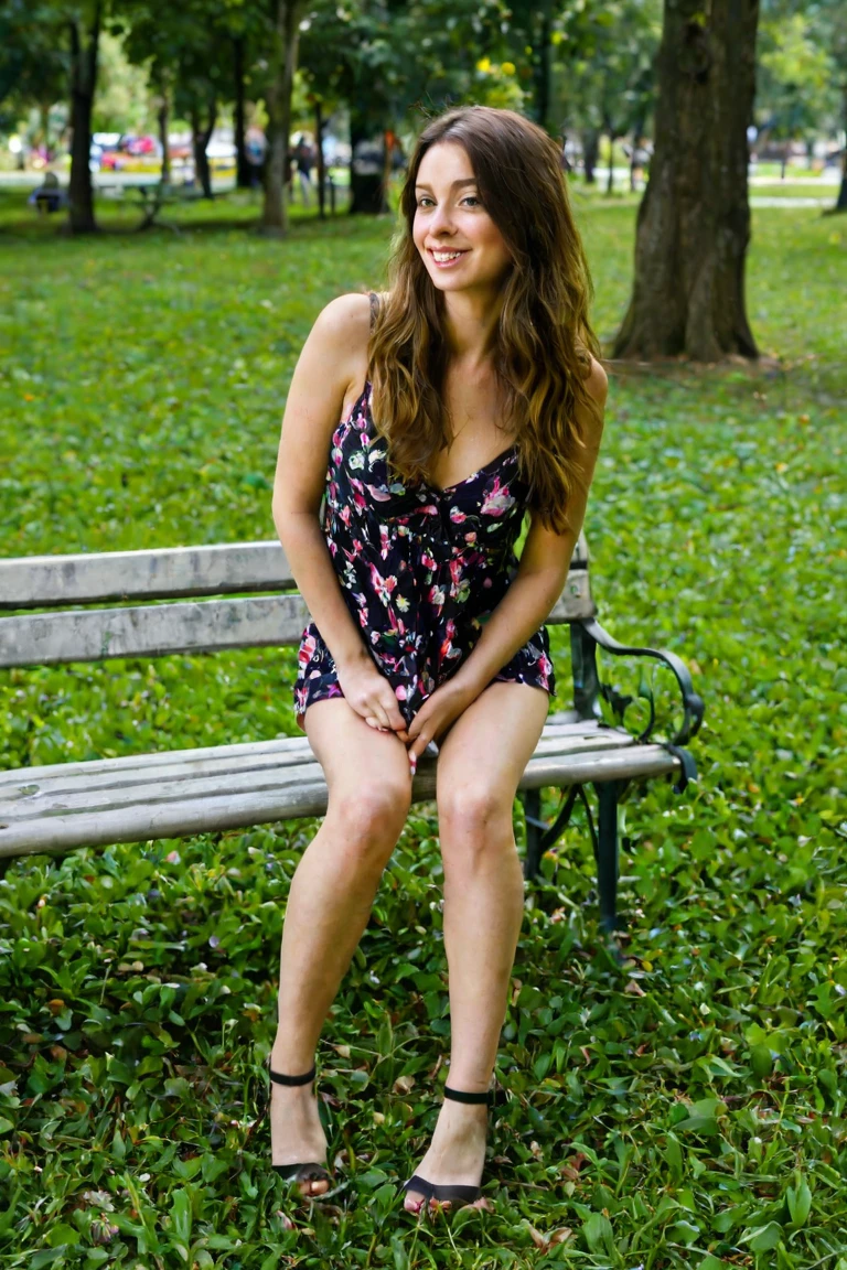 Girl sitting on a stick