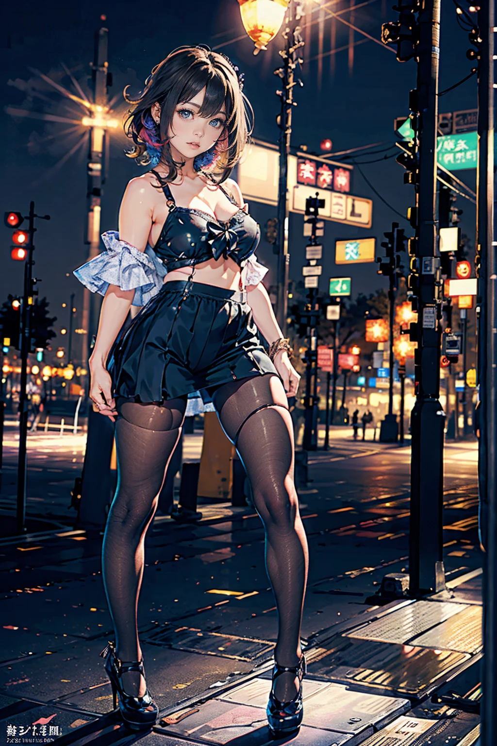 Centered image:1.5,Oh, league of legend, sexy for, wallpapers, detailed eyes, fox ear, (fox tails), a skirt, (long pink fur), medium breasts, Looking at_Shown in_Looking atl espectador, short_hair, gloves, belly button, fail, blue_there are eyes, Eternal, full_body, weapon, Footwear, necklaces, negro_gloves, pulp, hooded, hair_overcome_Yoon_there are eyes, Cultivator_above, hoodie, negro_pants, sneakers, Cut_jacket, cyber punk character, Cut_hoodie