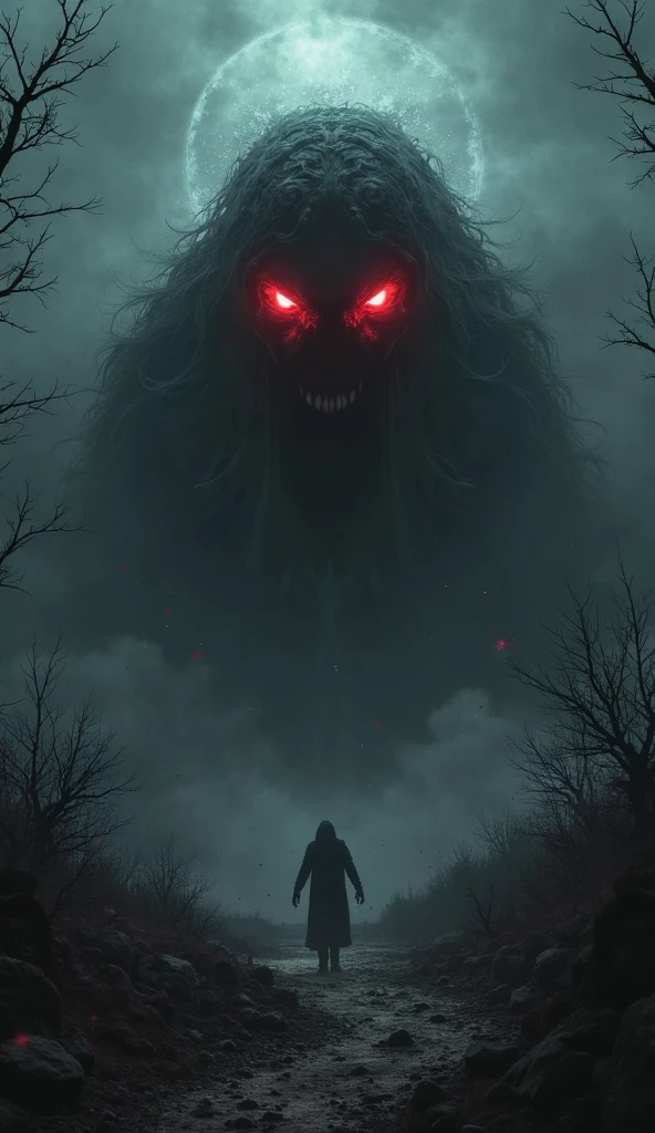Evil black mist approaching in a fantasy world 