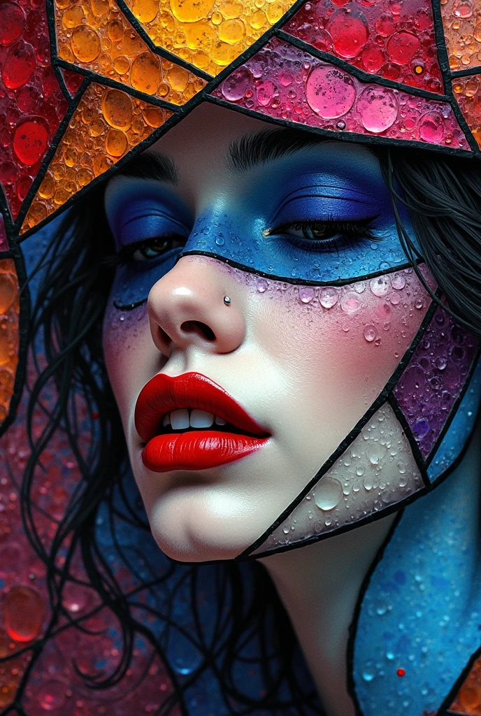(Artistic Masterpiece of Romantic Life) ( (Themed Art of Life) ( (Conceptual Art) (NFT Exclusive) (Fauvism Work) ()”) Where visual poetry transcends traditional boundaries and embraces the dynamic interplay between creativity and technology Takes),dripping paint,darkart,style, in the style of esao andrews
