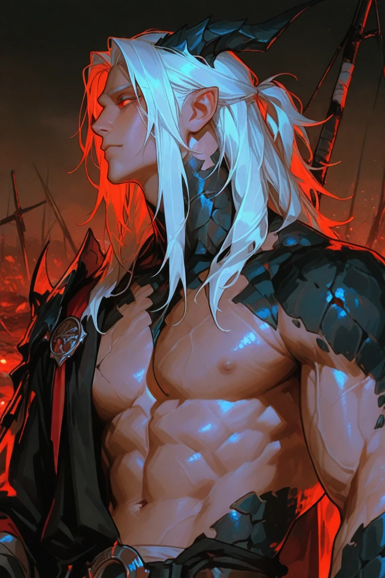 beste-Qualit, tmasterpiece, extra high resolution, Detailed, realisti, 独奏, The Man with the Gray Skin, demon, A devil with horns and curls that grow out of his forehead, red skin, Yellow eyes, tiefling, Devil's Tail, Gray skin color,without wings, in full height, D&D, Horror \(subject\), Dark Fantasy, Depth of field, non-human,(Ultra-detailed:1.3), Finely detailed, Ultra-detailed, (dynamicpose:1.0),(centered, scale to fit the dimensions, the rule of thirds), hight resolution, sharp-focus,(Ultra Detailed, Extremely detailed),(Photorealistic works of art:1.37),(extremely detailed CG unity 8k wallpaper),(((bright colours, A striking theme))),(Intricate),(Masterpiece),(Best Quality).