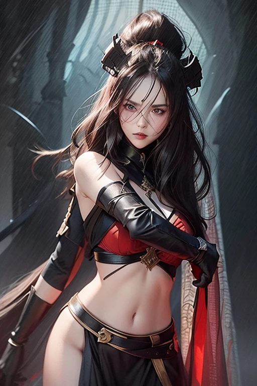 Beauty、Holding a sword、Kali, Goddess of Destruction and Massacre、Skull Necklace、Hitman、whole body