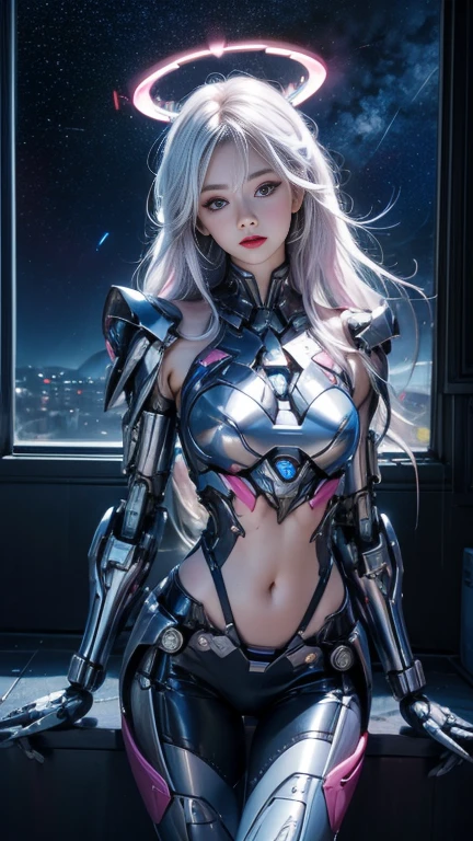((​masterpiece:1.4)、(top-quality:1.4)、(reallistic:1.7))、a beauty girl、Sexy Daughter、Super beautiful girl、1girl in:1.4、Super sexy outfits、By Luis Royo、age19、Super Ultra Ultra Bikini、(Looking Back Beauty:1.4)、Cute tattoos、Outstanding style、(Two legs are drawn correctly:1.7)、(Two arms are drawn correctly:1.7)、Anatomically correct depiction of limbs、Slender Abs、(beauty legs:1.4)、beautiful countenance、kawaii faces、Beautiful ass、A detailed eye、beautidful eyes、Raw photo、red-lips、Red high heels、a choker、a necklace、耳Nipple Ring、Futuristic City Fantasy、