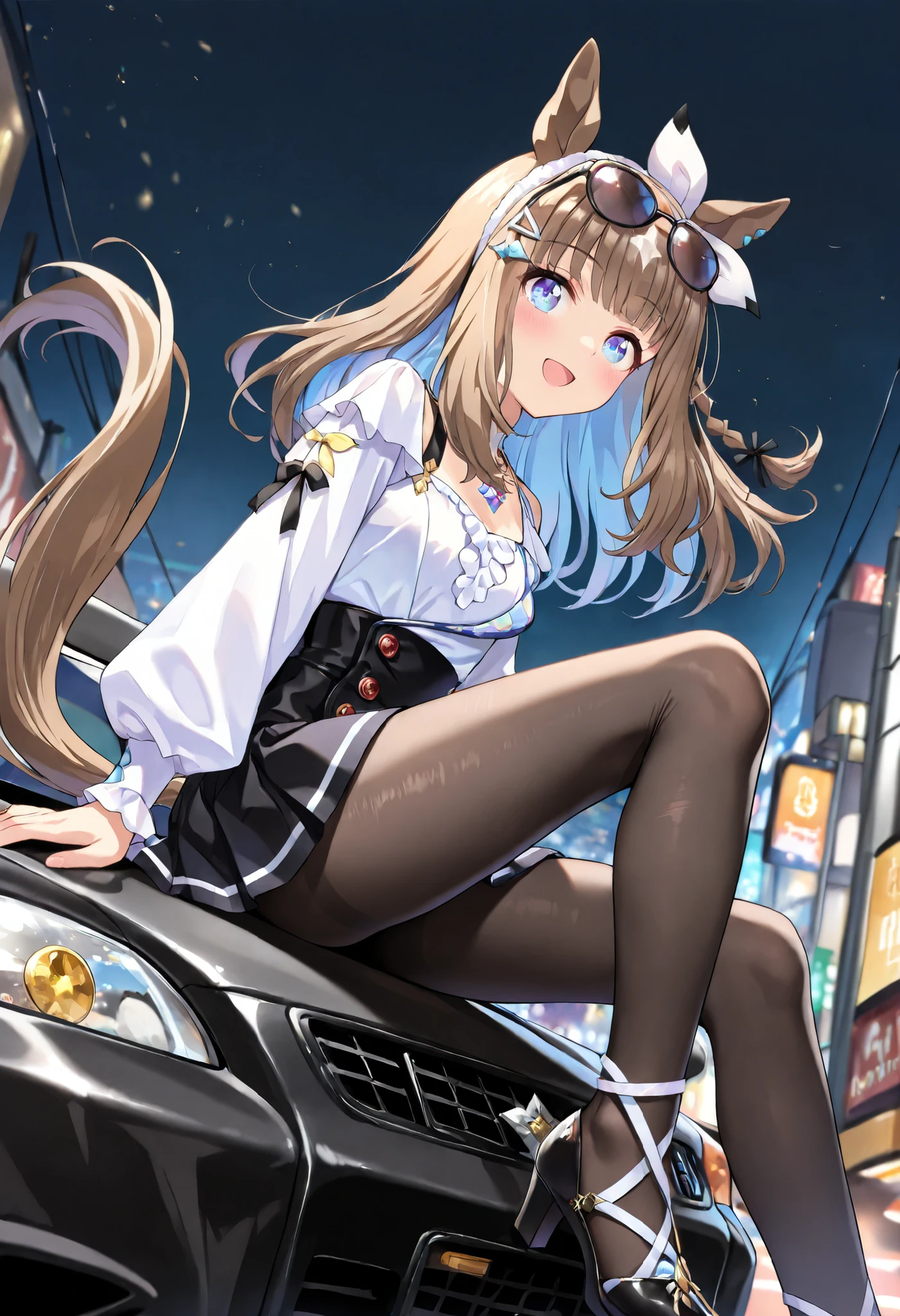 Highest quality,Highest Resolution,Girl from the future,ＳＦCinematic２Traveling on a wheeled machine,Night City,