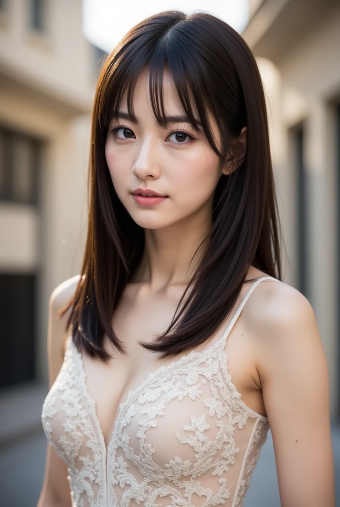 (software:1.8、masterpiece, highest quality),1 girl, alone, hyper Realistic, Realistic,Realistic, Looking at the audience, Light brown eyes:1.4,Brunette Short Bob Hair with highly detailed shiny hair, Brightly colored winter clothes, Lepangas:1.4), Outdoor, Mouth closed, Upper Body、big chest eye、eyelash、{Hugeな|big chest|Hugeなな|Mega} whole :2, chestの谷間:2、(((big chest eye、Short Bob Hair、Highlights from Students、Looking at the audience、She is very beautiful and cute、Show me your ears、Long neck、smile、Close your mouth and smile、Bangs and beautiful teeth)))、Ideal body type、（Norway covered in snow in winter）、美しいLong neck:1.4、(({Huge|big|Hugeな|Mega} chest, chestの谷間:2、Upper Bodyは服を着ていない:1.6))、(((Portraiture:2)))、Perfect Anatomy