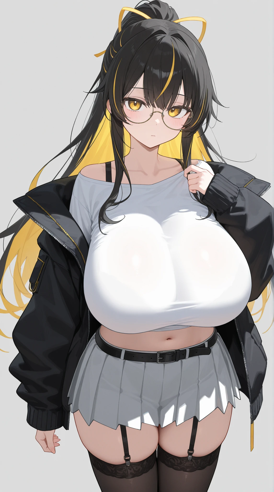 (BEST QUALITY), (MASTERPIECE), illustration, Extremely_detail, 4k wallpaper , 1 girl, tall girl, yellow hoodie, black skirt, 18 years old , boob b cup size, black Hair, long hair, black eyes, cute, beautiful, Background of the city