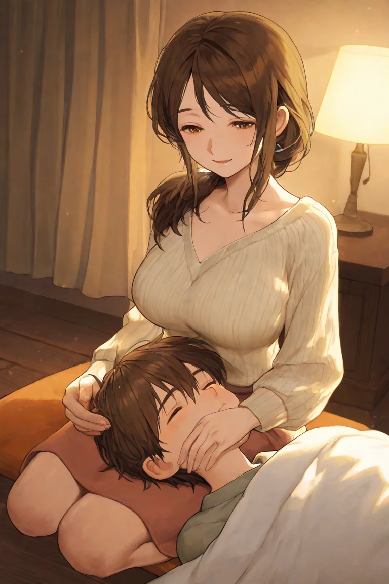 Bath towel appearance, Massage, Yoshitomo Nara, Beautiful face with arms and legs, Sitting on a man, She expressed her joy, Have a relaxed smile, Roll up a towel, beautiful asian woman sitting, Sit on the edge of the bed, Just Play
