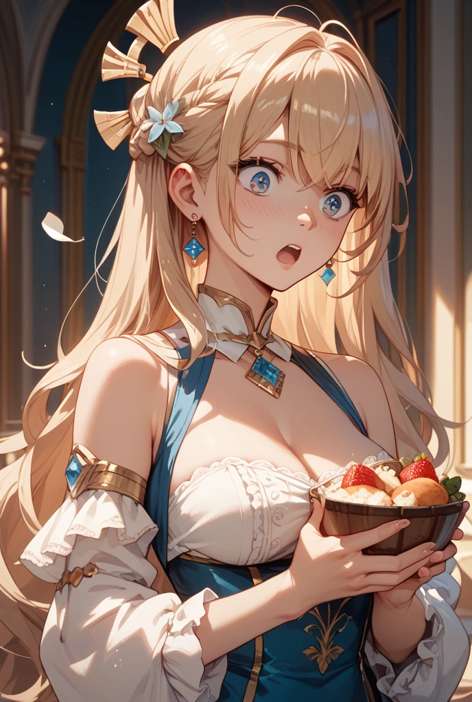 A refreshing southern French look using lemons,(Tabletop, Highest quality:1.2), Intricate details, Decoration, One Girl, Long Hair, (Mature Woman:1.2)