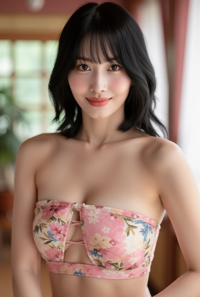 (best quality, 8k, 32k, masterpiece, UHD:1.2), (RAW photo), (realistic), (photorealistic:1.2), (high resolution), huge filesize, ultra-detailed, extremely beautiful face & eyes, 1girl, japanese elementary school student,14yo, 13yo, 12yo, round small face, (very short hair,pixie
hair:1.25),(thin waist, medium breasts, cleavage,beautiful decollete,slim proportions:1.25), nice hands, perfect hands, accurate hand depiction, perfect thumb & fingers, sweaty, shy smile, pure white teeth, from below,(Droopy eyes, Natural Makeup、Ultra-high definition beauty face:1.25)、(Ultra high resolution perfect beautiful teeth, Mid-chest, Tight waist, smile:1.15)、Ultra HD Shining Eyes、Super high quality glossy lip、(Huitzilopochtli:1.2), The woman is depicted as Huitzilopochtli, the god of war and the sun. She is wearing an elaborate warrior costume, including (a helmet adorned with hummingbird feathers:1.1), symbolizing Huitzilopochtli. Her body is painted with blue and yellow patterns, representing the sun and the sky. She wears a shield with a serpent design and carries a serpent-shaped club. Her attire includes gold ornaments, intricate beadwork, and a lot of (feathered headdress:1.3). The costume features vibrant colors and detailed patterns, with exposed midriff and off-shoulder designs.