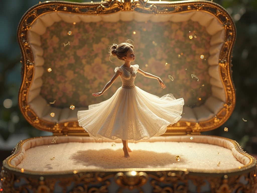 ((best quality)), ((ultra res)), ((realistic)), (intricate details), 11 years old, perfect face, cheerful child standing dancing alone in front of the big mirror, jumping in the air happily, smiling, looking out the window, innocent pose, small eyes, round eyes, western eyes, Italian face, long brown hair, curly hair, flying hair, bangs, long dress, light fabric blue dress, floating dress, simple architecture room, humble architecture, many open books scattered in the room, wide mysterious window, flaming curtain, magical ambience bluish luminosity, childish aesthetic, nostalgic, distant point of view, cinematic lights, wide background, various angles, diverse expressions, ghibli style scene