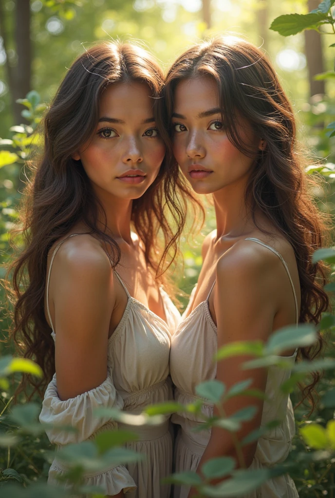 Tree girls without clothes