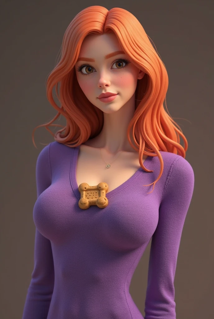 Mulher ruiva no estilo da Pixar