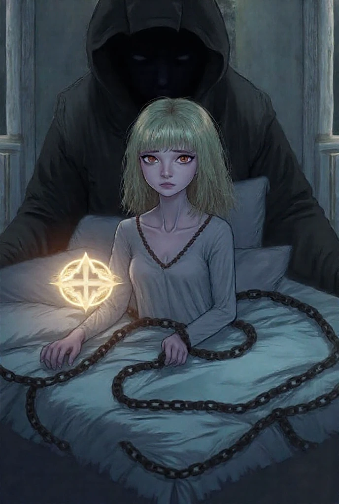 Masterpiece, best quality, MTSpider V4, (((1 young innocent boy)), HDR, very detailed eyes and face, goth, solo, white skin, long hair, beads, japanese clothes, white kimono, silk, stone, forest, northern lights, spider silk, (glowing metal objects hovering in the air and encircling him: 1.2), (arcs and sparks: 1.2), (energy flow: 1.2), (translucent magnetic field lines: 1.2), (gold, silver gray and shimmering light effects: 1.2), horror art, fear, unified 8k wallpapers, ultra-detailed, beautiful and aesthetic, masterpiece, the best quality, deep and rich black shadows, mother earth, smiles, enchanting whimsical fantasy forest background, happiness, enchanting atmosphere, very detailed, dynamic angles, cowboyshot, most beautiful chaotic forms, elegance, fauvist design, bright colors, romanticism, by James Jean, Robbie Devi Antonio, Ross Tran, Francis Bacon, Michal Mlaz, Adrian Ganey, Petra Corright, Gerhard Richter, Takashi Yamamoto, Ashley Wood, Atmospheric