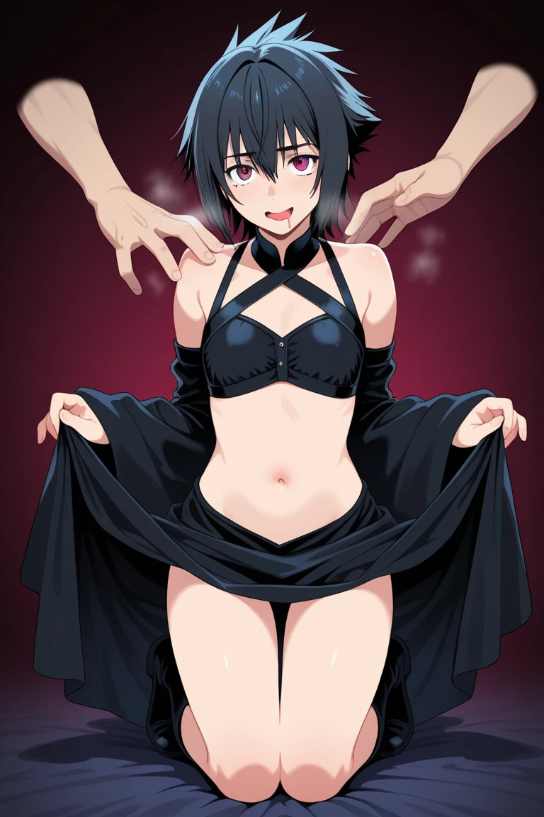 (((Official art,superfine illustration,hight resolution, masutepiece, best qualtiy,Best Quality,)))hightquality, detaileds, (A little boy),12 years old, A young male idol with a super cute face,A boy as beautiful as Planding, Cool handsome face with smile, blue soccer cleats, Long legs, thighs thighs thighs thighs, Foots, Breast bulge, (Black hair、)、 Short,spiky hair、Shiny hair, (High leg bandeau bikini with tight upper body), (Tight shorts on the lower body), sings、 Cool pose, (厚いthighs thighs thighs thighs、Seduce your big ass to your crotch)、(((On the stage of the concert hall)))、((cocky、))、Smirk、Spread legs,Ultra-fine painting, (Best Quality, 4K, 8K, hight resolution, masutepiece:1.2),