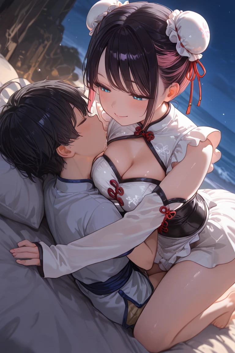 (NSFW, (((masutepiece, Best Quality, photographrealistic))), (Shiny skin), (nffsw, 8K Wallpaper, High resolution), Perfect Anatomy, Cinematic lighting, Physically-based rendering, Award-winning, highlydetailed skin, extra detailed face, Eyes with beautiful details, Carl Zeiss 85mm F/1.4, Best Quality、hanekawa tsubasa、attack of glasses、A dark-haired、two braids、large boob、 (Black hair, Brown eyes, Round face), (nose blush, half opened eye),, [Full body shot]、eye glass、Head-to-toe shots、A dark-haired、Tying up the chest...、lifted by a rope、あいUncensored、uncut、20+、Ahegao、Overflowing love juice、Uncensored、Pink nipples、