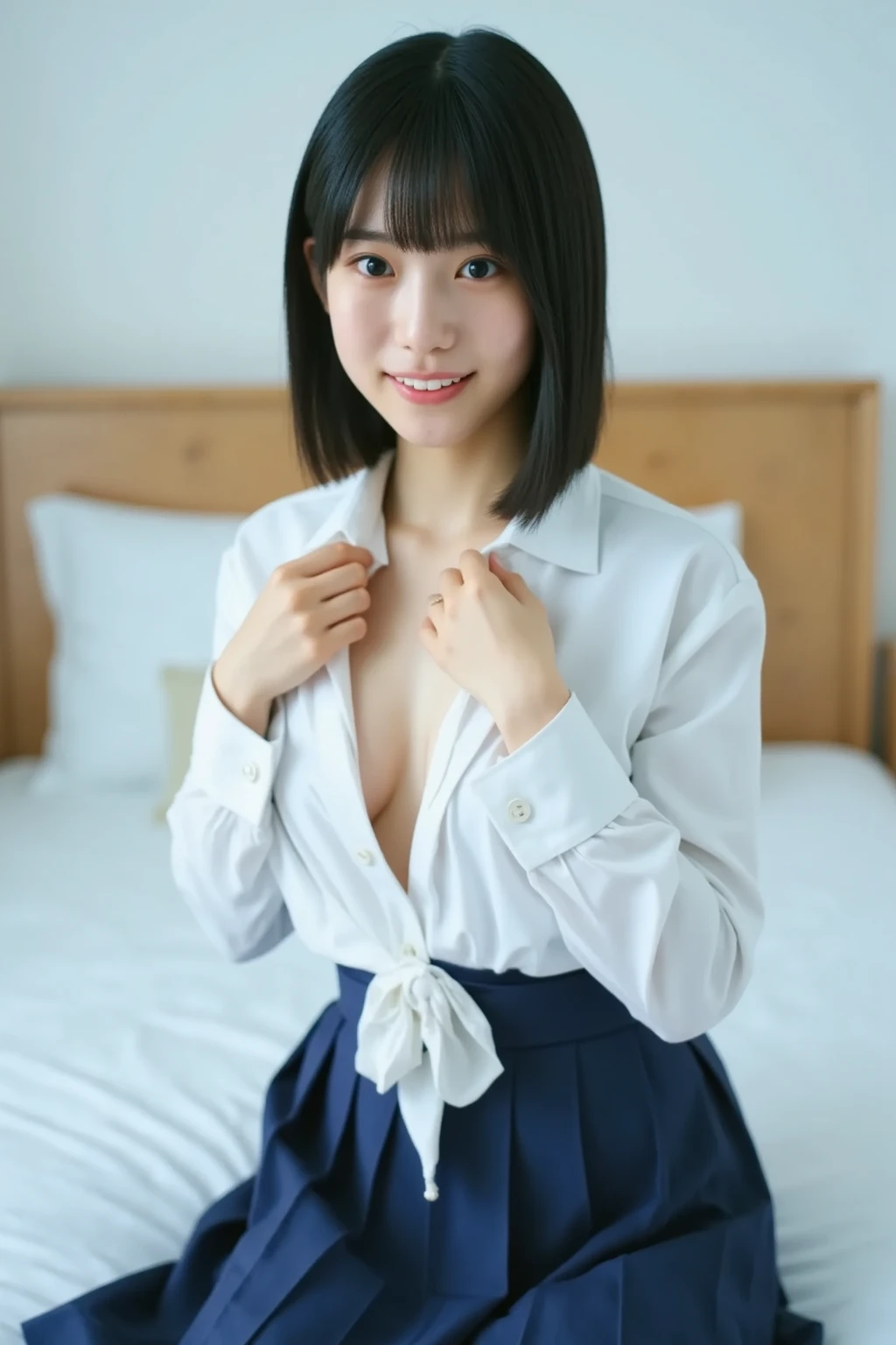 chapel、((Cultivated woman))、a miniskirt、(tiny chest:1.3)、(small tits)、a small face、cute 18yo girl