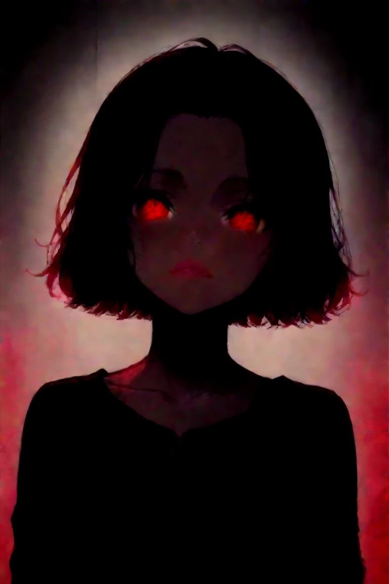 a petite woman,pale white skin,((glowing eyes)),
Brightly Lit,Highly Visible,realistic dark colors,
Analog Style,Kodak Max 400 Film,
20mm f/1.8 lens,Wide Angle Shot.,
Whimsical yet Numb.,
Quirky Character Designs,
dark background,<lora:spotlight:0.1>,silhouette,spotlight,dark theme,