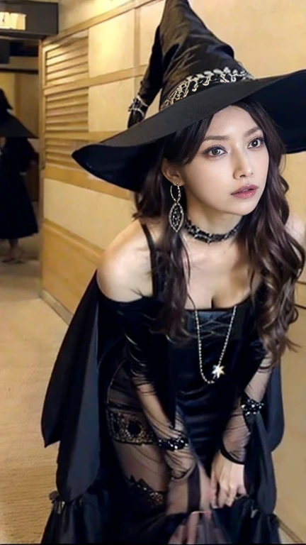 ((Highest quality)), ((masterpiece)), (detailed), One girl, sexy
(beautiful girl),美しいdetailedな顔,美しいdetailedな目,美しいdetailedな鼻,美しいdetailedな口,(Beautiful long turquoise hair),Blue Eyes,Realistic,(She's a witch),young,Slim body,(She is young),sexyな白色のネグリジェ,Wearing a black cloak,(Looking up),Being spoiled,(She is short),(Child body type),Begging pose,Japanese,(Looking down at her from above),Too much exposed skin(Emphasize the chest)(Beautiful slim legs),