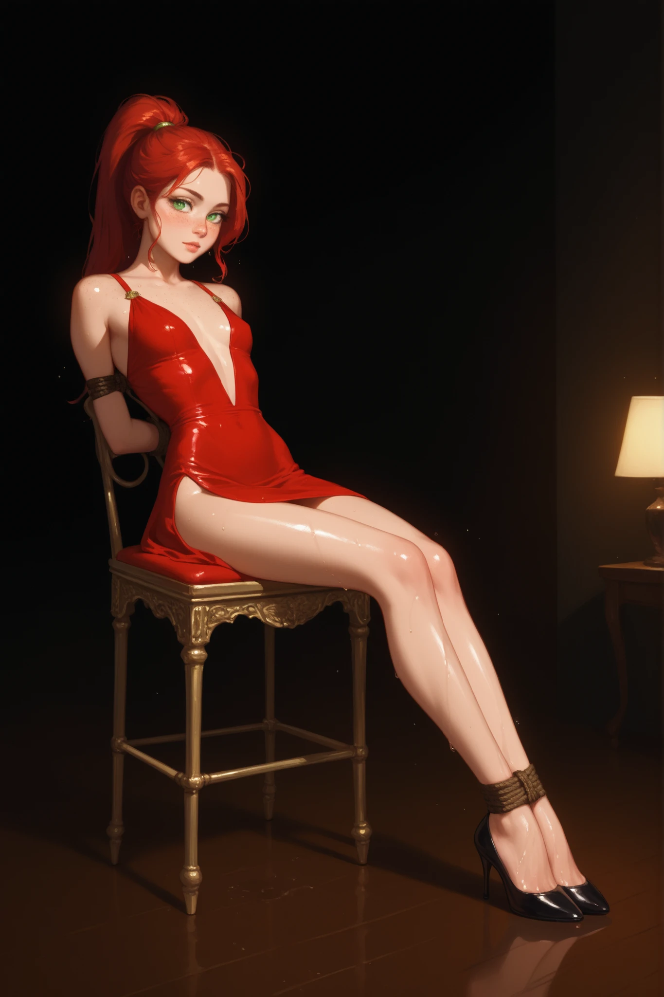 Dominatrice sexy qui montre ses pieds 