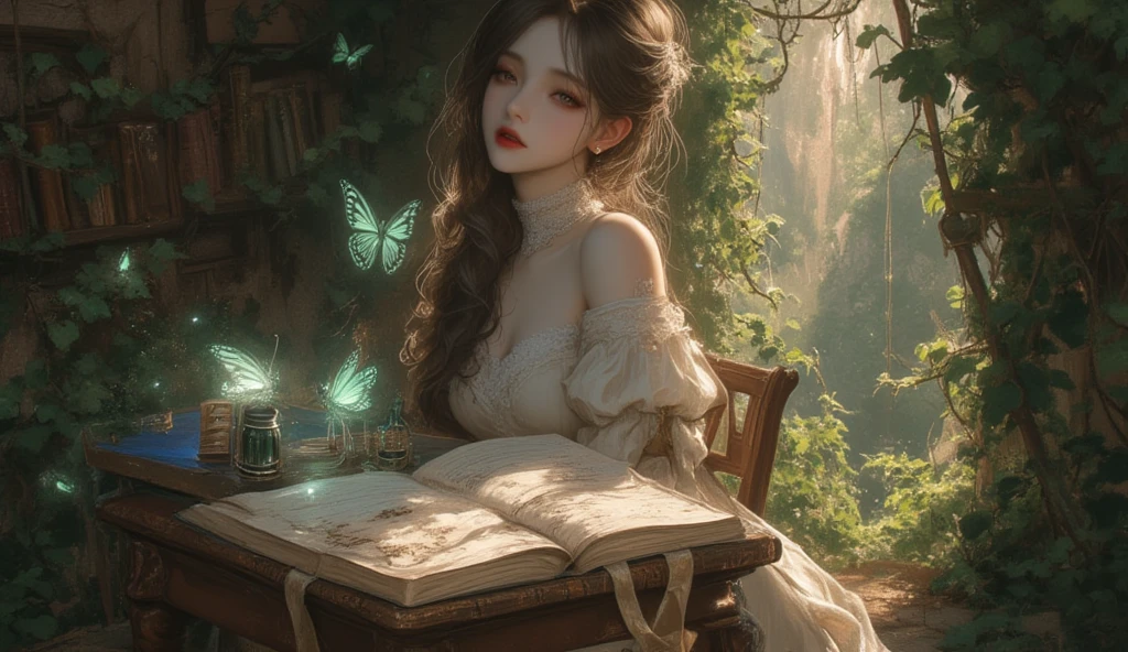 thinking, pretty face