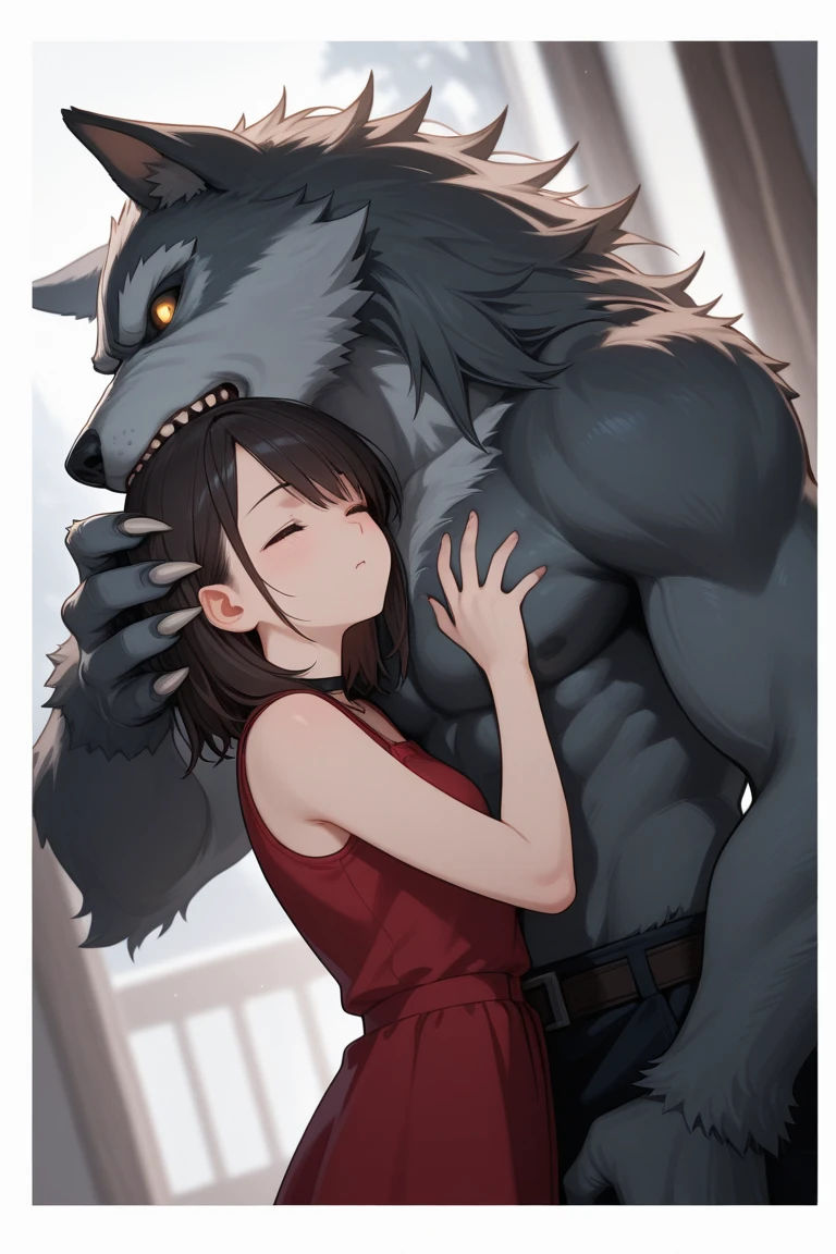 masterpiece,high quality,anime, ultra detailed, camera angle from bottom
, Tearing one's clothes with one's hands
, 毛むくじゃらの雄の黒Wolf, Wolf, great physique,Strong arms, manly
, (Wolves having sex with a little human girl:1.3)
, (人間からWolf男に変身している:1.9)
, Topless, (To defecate), (look up:1.9)
, (Sweating of the whole body:1.9)
, (ultra detailed eyes:1.4), purple pupil
, (speech bubble:1.1)
, Night Sky, From null-ghost,Pino Daeni, Streetlight, (full moon:1.1), Bonfire light