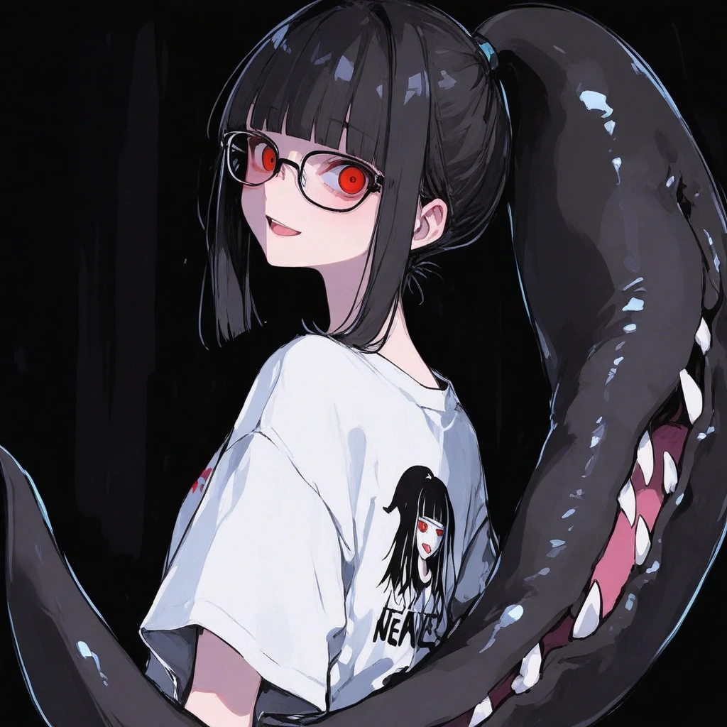 Pussy,Tentacles inserted into vagina,Focus your eyes on your audience,Contemptuous Eyes,Cool look,Kurohime cut hair,Glasses,Flat Chest,Very thin body,tentacle rape,A tentacle penetrates a woman's panties and rapes her,A monster's long, tentacle-like tongue penetrates a woman's pants,Simple Background,Upper body naked,Nipples,tits,Almost naked,The eroticism that seems visible but is not,裸よりもNaughty,Sexy clothes,Revealing clothing,Focus on your audience,Naughty,The sides of the upper body are completely exposed,Exposed from the flank to the chest,Protruding ribs,Exposed waistline,Super low rise,Not wearing an inner layer、Exposed chest、Exposed flanks,sexy,Flat Chest,Focus on your audience,Very thin body,Anime Style,Slim figure,delicate,Glasses,Asian woman posing on the stairs, Sleeveless turtleneck_Baggy, 脇が完全に開いているSleeveless turtleneck_Relaxed back design,rib cage,Side bust,Shoulders are wide open,sexyなクロップトップを着て, Photos of slim models, Chiho,, shikamimi, Real anime, Kurohime cut hair, Chassis, 2 4-year-old female model