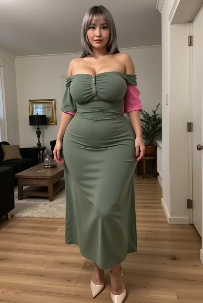 (One ultimate beautiful mature woman), ( 1 women, solo), very detailed顔, detailed lips, sensual lips, detailed eye, double eyelid, brunette bun hair, , (( long maxi mini dress:1.4))), big and full breasts,big tits , gigantic breast, (thighs thighs thighs), Exactly, perfect body, perfect face, Depth of the bounds written, perfect image realism, 、詳細なWith background, detailed costume, perfect thing、hyper realism、photoreal、8K maximum resolution, (masterpiece), very detailed, Professional, ((feel shy, embarrased, nervous:1.4)), ((,, in the mall, shopping:1.4)), ((wear stockings, long leggs, exposed panties:1.4))