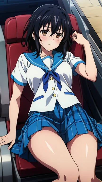 <lora:urushisato_v15:1.0> urushisato,
painting, best quality, masterpiece
smiling, 1980's (black pleated serafuku sailor:1.1),
black hair, sitting on (beige mecha:1.1), toshiba yamaha sony product designs, vintage electronics, neutral haze background, high detail, chrome, mecha background