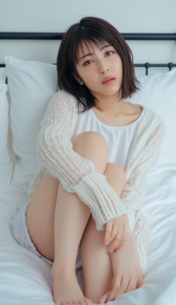 masterpiece、highest quality、cinema、(Detailed both eyes)、(cute japanese woman、bangs:1.3)、23 years old、1 girl、elegant、black hair、cyber punk、Van Gogh style、(auraroid photo:1.4)、(Cat ear、sexy lingerie:1.4)、Poland