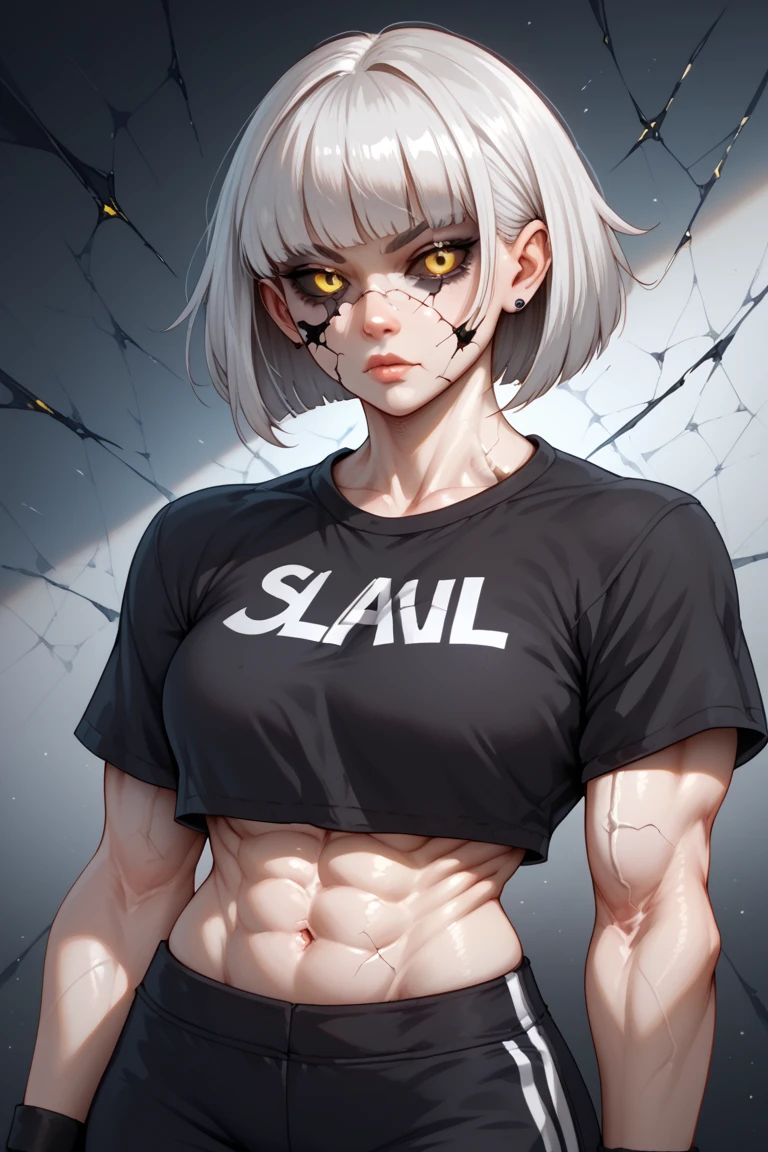 anime girl in shirt sitting on bench, sweaty abs, High Resolution Commission, OC Commission, Cudesexyrobutts, Rough Pose, 2b, 2 b, muscular girl, strong pose, From Overwatch, lean but muscular, Lola Bunny Fanart, Chun Li in gym, weak beta male, Abs, Slim and muscular, half open mouth, nose, Fit Girl, Bea Pokemon, ((Marked abs)), (Bruises on abdomen: 2), bruises, (((blood))), ((sweat)), steam, (Blood on abs:2), blue eyes, black thong with orange lines, muscular thighs, bruised abs,