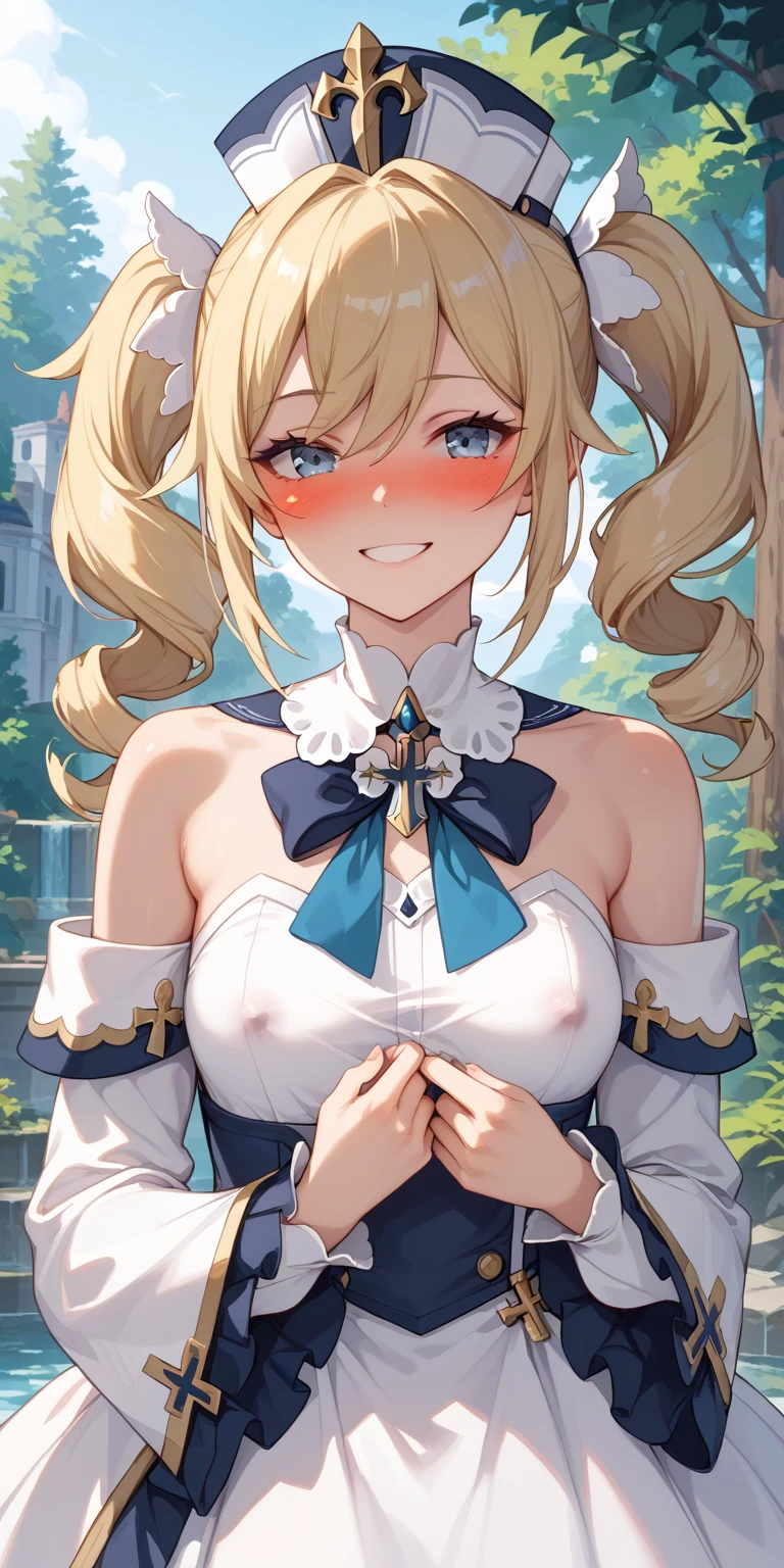 score_9, score_8_superior, score_7_superior, score_6_superior, score_5_superior, score_4_superior, sauce_anime, indoor,
(masterpiece, Highest quality), fc detailed portrait, alone, One girl, klaudiaryza1base, Long Hair, Braiding, hair band, Hair Ribbon,
Claudia Def Shirt, Claudia Def Skirt, White capelet, Detachable collar, button, choker, Bare shoulders, Elbow hand pockets, thigh band pantyhose, Brown pantyhose,
View your viewers, blush, smile, Open your mouth,
((Full body portrait、Sitting、lotus position、Skirt Lift、Panties through pantyhose、Showing off her panties、Shirt lift、Showing off her bra、Bra lift))