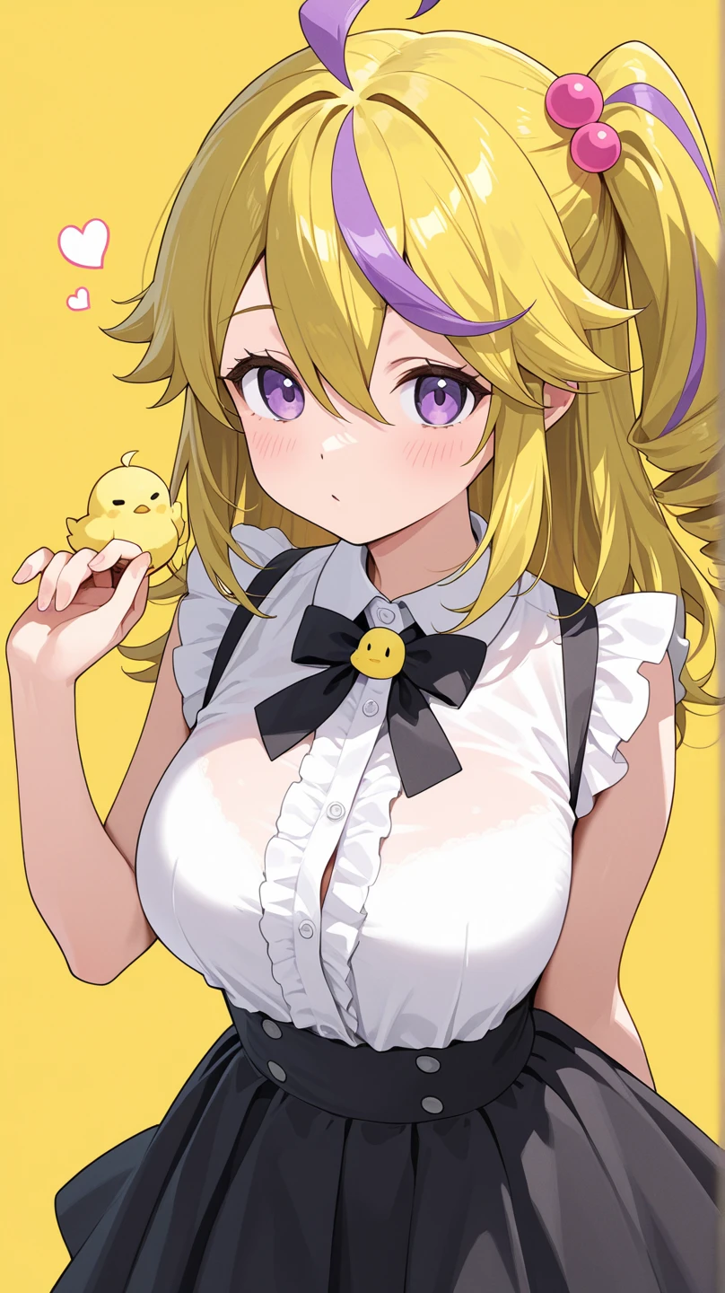anime coloring, 1 girl, Upper body, kagamine rin, yellow hair, nsfw, nude, embarrassed, breast focus, from front, beautiful face, cute, white background,