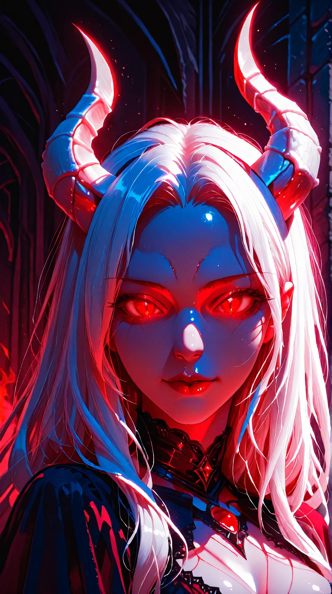 A dark elf (Beverly Crusher, age 30), pale white skin, large pointy ears, blood red eyes, large evil tattoos, sheer black lingerie, posing sultry in her summoning chamber, entire body, (best quality,4k,8k,highres,masterpiece:1.2),ultra-detailed,(realistic,photorealistic,photo-realistic:1.37),dark fantasy, chiaroscuro lighting, moody atmosphere, intricate details, dramatic lighting, cinematic composition