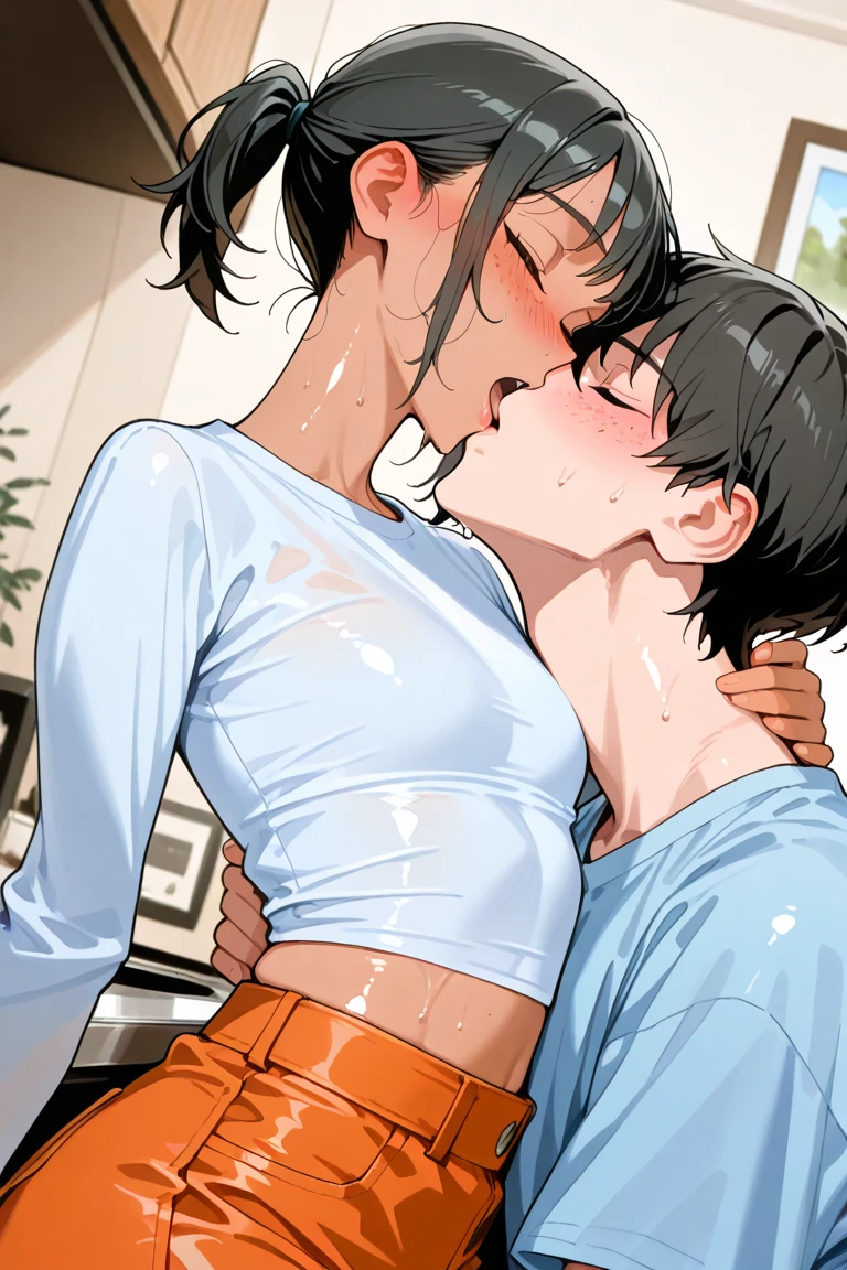 boy licking mom's pussy