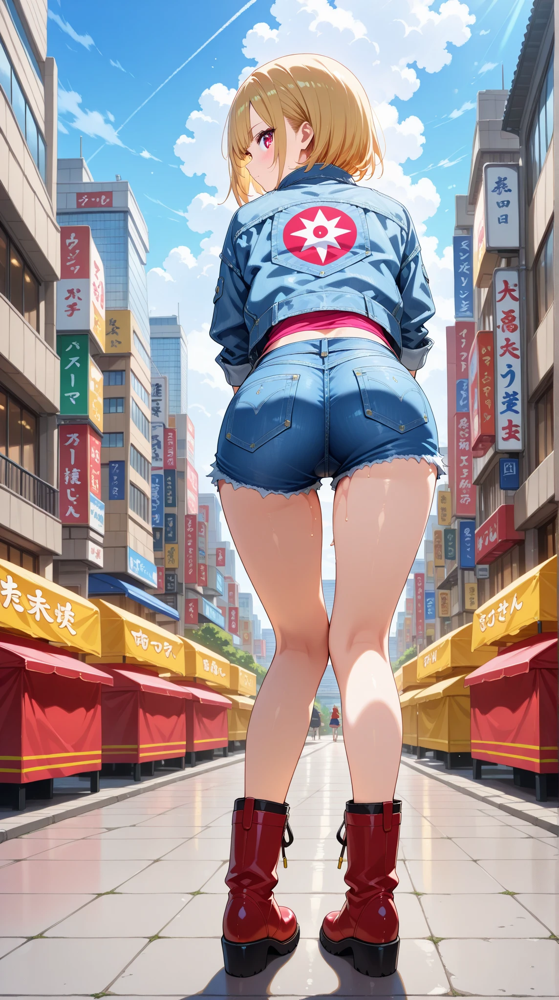 Nino Nakano,Pose sexy,ropa futurista,bosque, naked girl, camel toe,
