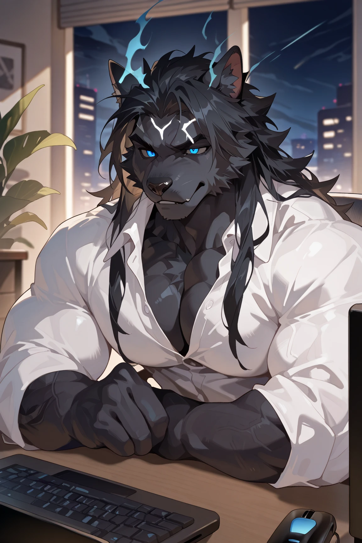 Huge muscles,Huge erect penis,White suit,On the roofs of Paris,Cat Ear Suit,CAT noir,Massive ,blushing cheeks
