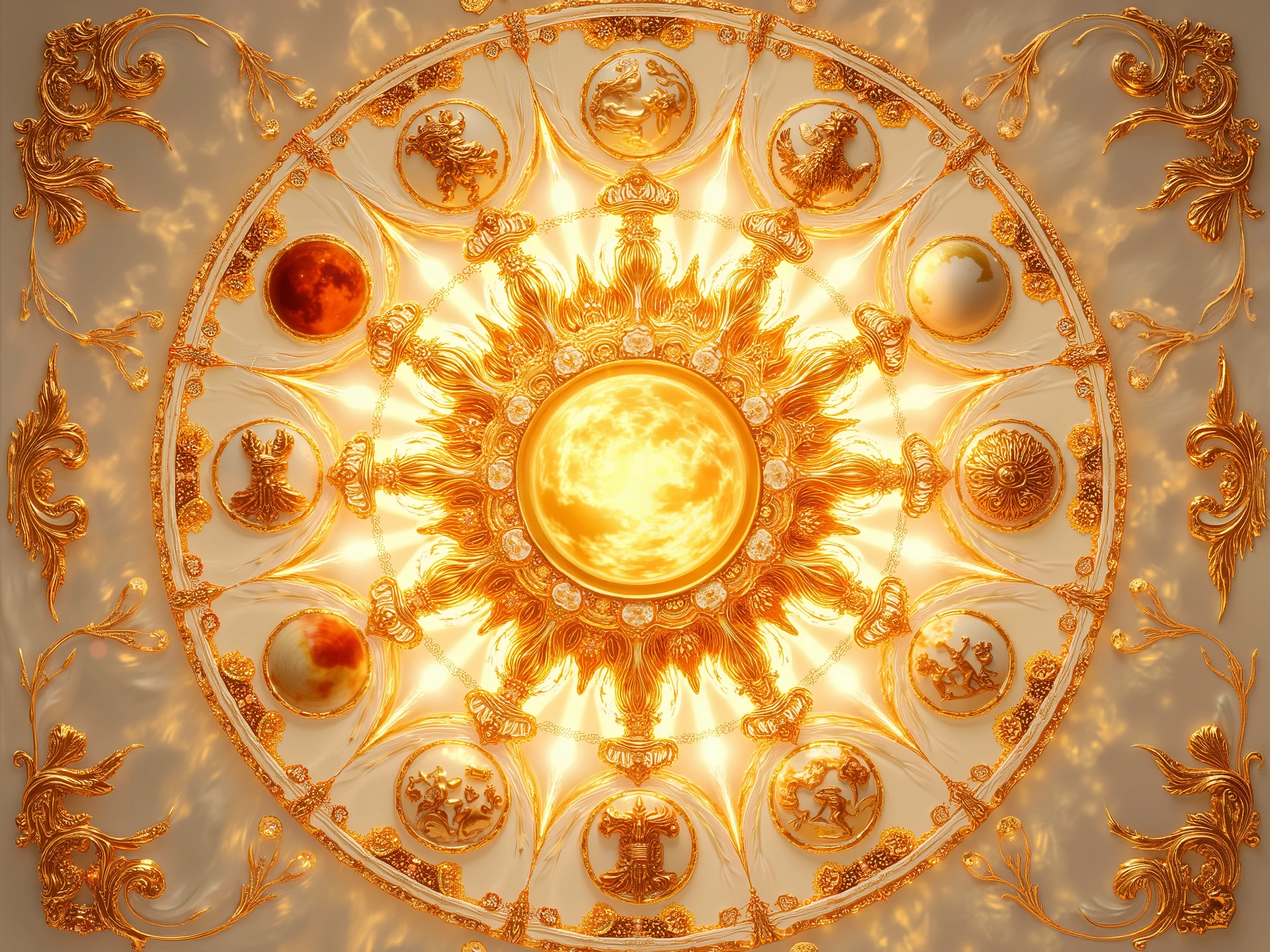Design a publicity poster size 3:4
About the horoscope of a person born for each day
It looks simple, bright, unique, Thai pattern combined with digital-era lines and is reliable. It looks realistic like a photo, has a warm, friendly shadow background. Sun, Moon, Mercury, Mars, Venus, Jupiter, Saturn in astronomically correct proportions are placed. in the right position