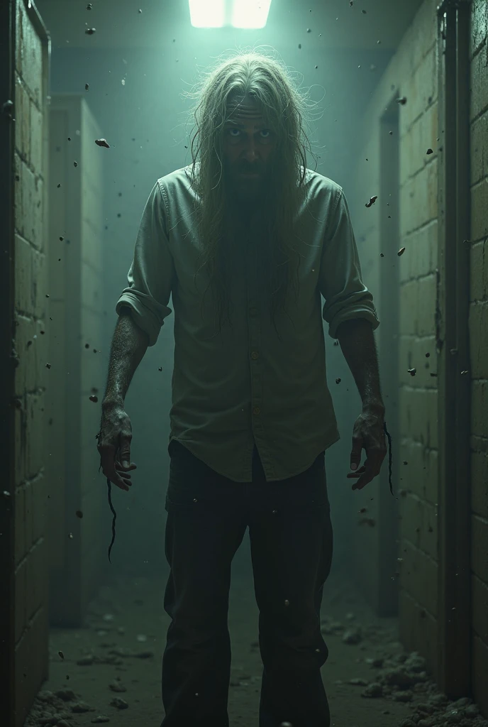 Image of a person mysteriously disappearing or a crisis situation