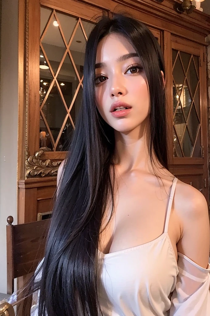 ((Best quality, 8k, Masterpiece: 1.3)), Sharp focus: 1.2, A beautiful woman with perfect body: 1.4, Slim abdomen: 1.2, ((Layered haircut, Large breasts: 1.2)), (no bra) (Small and beautiful hard nipple) (Thin and damp button up to shirt length: 1.1), (White shirt wet by rain), (Rain, Street: 1.2), Wet body: 1.1, Highly detailed face and skin texture, Detailed eyes, Double eyelid, tanned skin, sexy, tan
