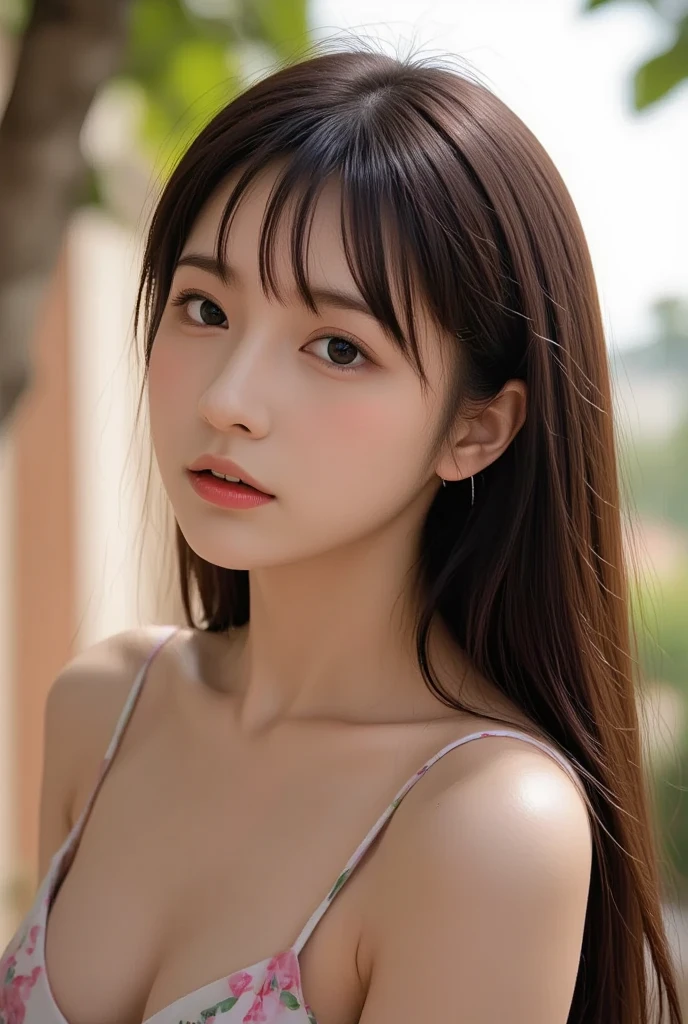 Full Body Shot、(8k, RAW Photos, Highest quality, masterpiece: 1.2), Very detailed, Super Resolution, (Genuine, Genuine photos: 1.37), Portraiture, High-quality RAW color photos, Professional photos, Very detailedで美new, Very detailed, 8k wallpaper, Amazing details, Large file size, Official Art, Very detailed CG Unity 8k wallpaper, Very detailed beautiful girls, Very detailed facesHighly detailed eyes, Very fine skin, Very detailed fingers, Very small nose, Very detailed detailed mouth, Perfect ???????, Detailed Background, High Quality Clothing,20th Generation, cute girl, Genuineistic body, White skin, Glowing Skin, (Blunt bangs: 1.2), smile, cute, like々new, cute face, Genuineistic face, Delicate eyes, Saggy eyes, ((flower, Lisianthus ,Pale pinkと淡い青のレースの服、Cleavage、A dreamy, romantic piece, Pale pink, Mysterious Leaves, A playful arrangement,Fantasy, High Contrast, Ink strokes, explosion, Exposure, Impression of gold and silver tones , Abstract))